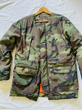 H&M Camo Field Jacket with Orange Lining